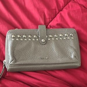 THE SAK GRAY STUDDED WOMEN'S WALLET